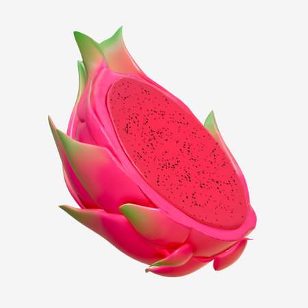 Cute 3D rendering dragon fruitの写真素材