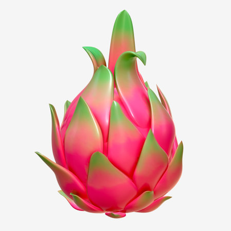 Cute 3D rendering dragon fruitの写真素材