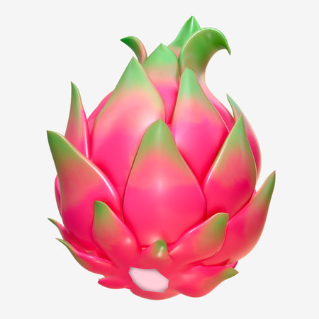 Cute 3D rendering dragon fruitの写真素材