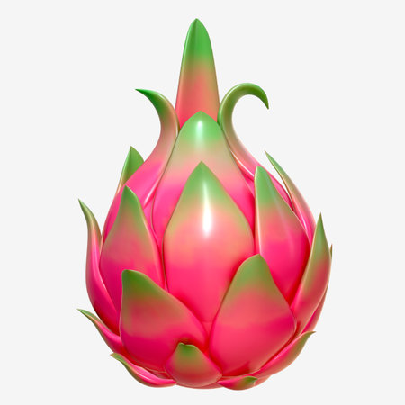 Cute 3D rendering dragon fruitの写真素材