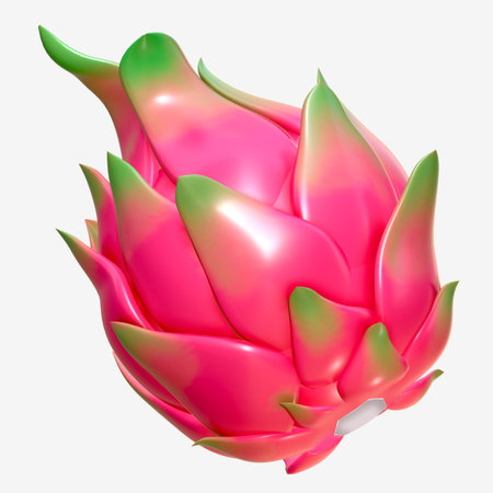 Cute 3D rendering dragon fruitの写真素材