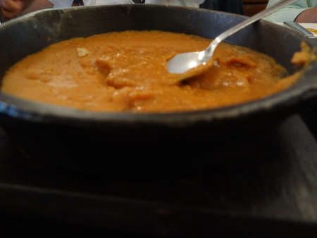 Mexican traditional fried beans dipの写真素材