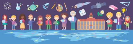 Education and science concept illustrationのイラスト素材