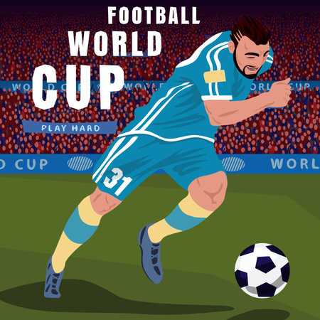 Football player in championshipのイラスト素材