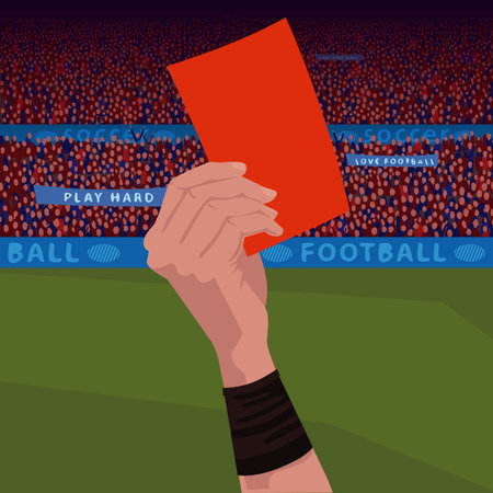 Close up hand holding red cardのイラスト素材