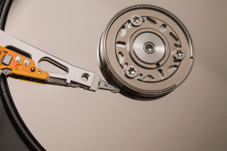 A hard disk surface