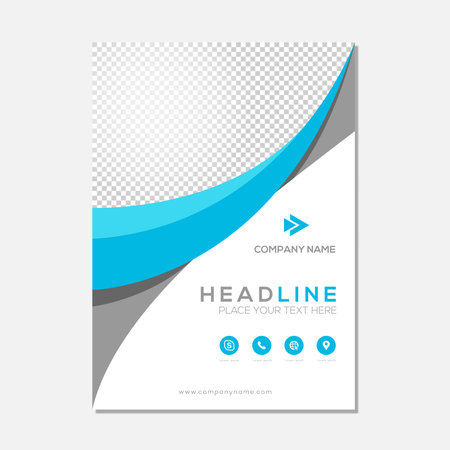 Business poster template design on light background.のイラスト素材