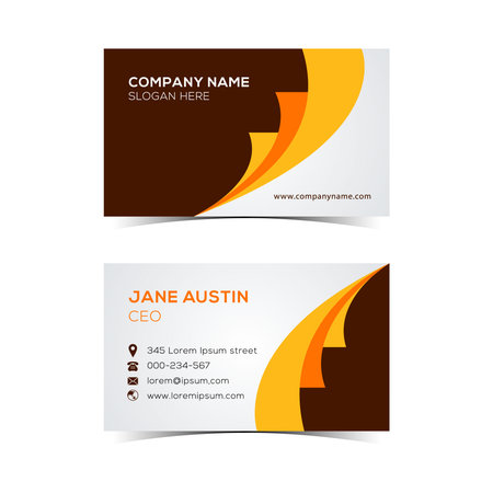 Modern business card templates design on light background.のイラスト素材