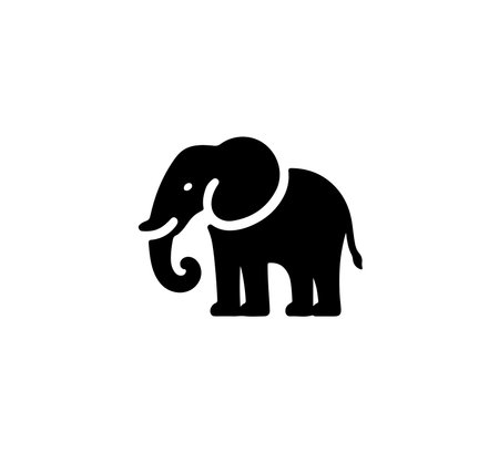 Elephant icon. Animal symbol. Flat design style eps 10のイラスト素材