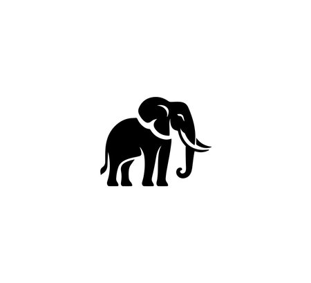 Elephant Logo Template vector icon illustration design. Suitable for many purposes.のイラスト素材