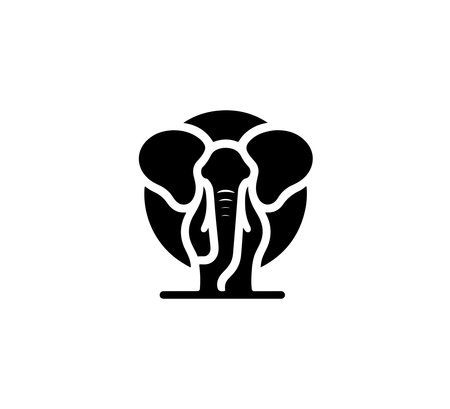 Elephant logo design inspiration vector template. Creative elephant symbol icon designのイラスト素材