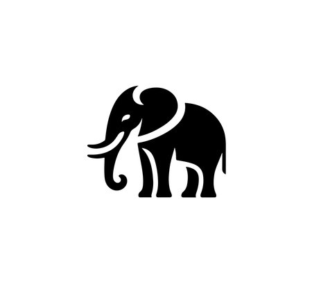 Elephant icon vector design symbol of wild animals and their natural habitatのイラスト素材
