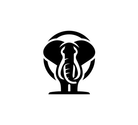 Elephant Logo Template vector icon illustration design. Suitable for many purposes.のイラスト素材
