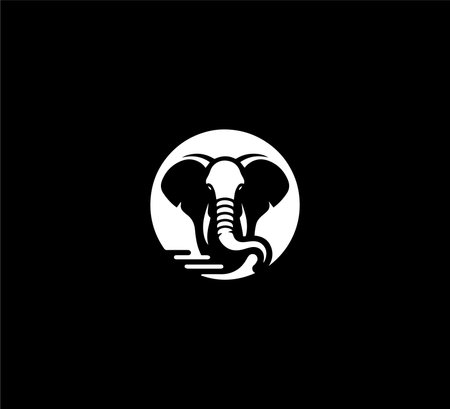 Elephant Logo Template vector icon illustration design. Wild Animal Logotype conceptのイラスト素材