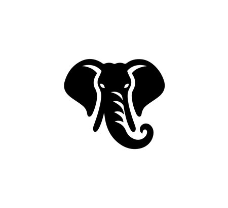 Elephant head logo design vector template. Elephant head logo design.のイラスト素材