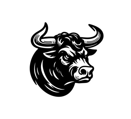 Spanish Fighting Bull hand drawn vectorのイラスト素材