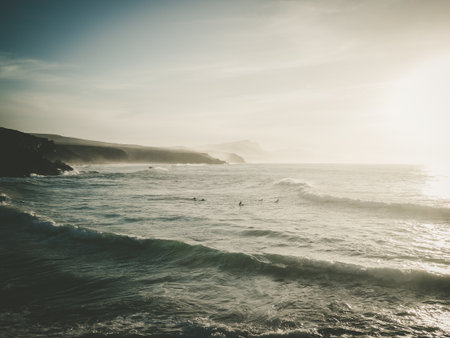 La Pared - surfers beach in sunset, Fuerteventura, Canary Islands