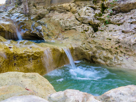 Small cascade on a karst creekの写真素材