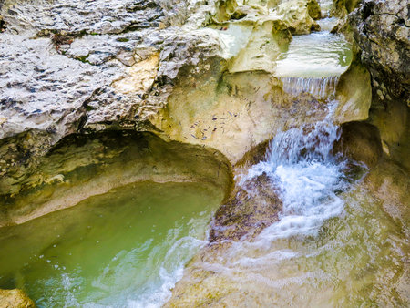 Small cascade on a karst creekの写真素材
