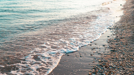 Beach background copy space for textの写真素材