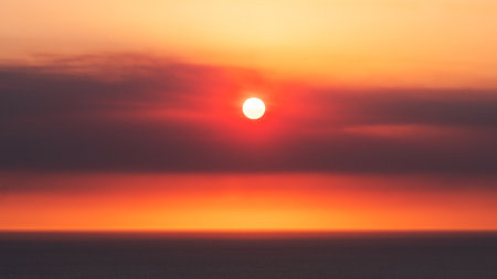 Sunset sky landscape, Beautiful sunset tranquil sceneの写真素材