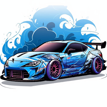 rece car livery illustrationのイラスト素材