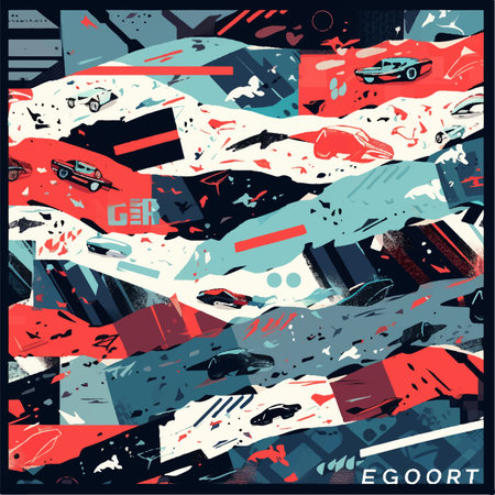 rece car livery illustrationのイラスト素材
