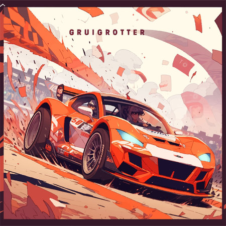 rece car livery illustrationのイラスト素材