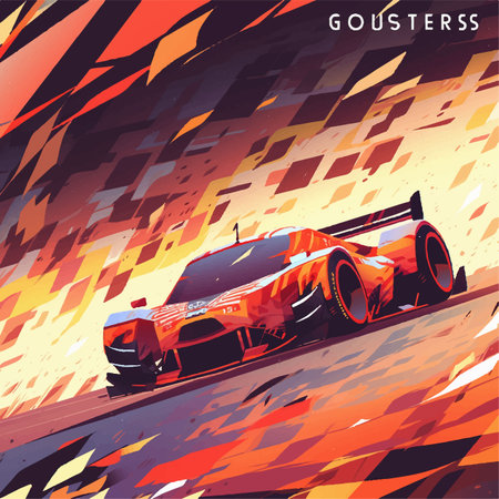 rece car livery illustrationのイラスト素材
