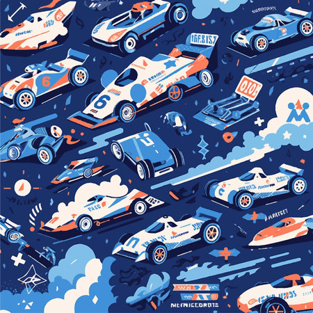 rece car livery illustrationのイラスト素材