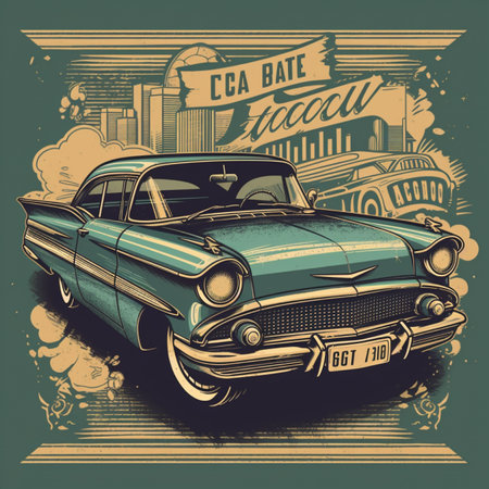 artwork of tshirt graphic design retro classのイラスト素材