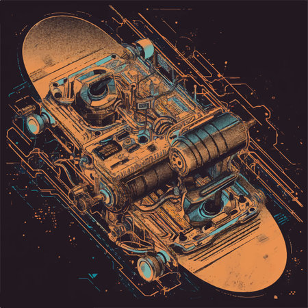 poster for skateboard magazineのイラスト素材