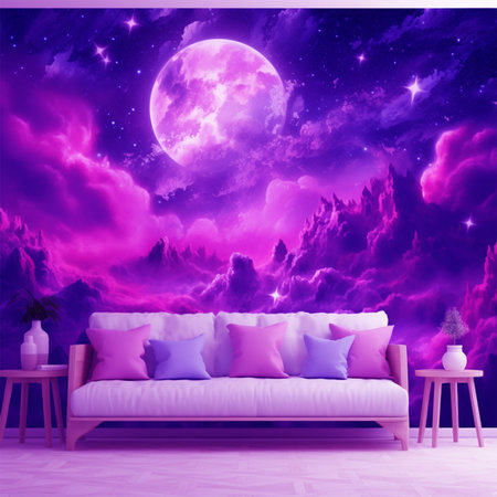 astral wallpaper composition with purple skyの素材