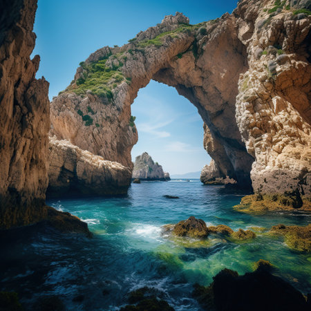 Beautiful seascape of the island of Zakynthos, Greeceの素材