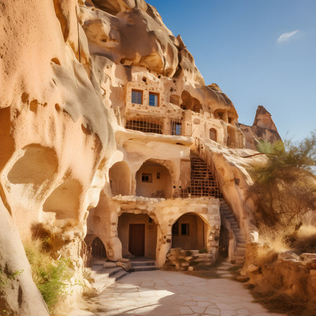Cappadocia, Turkey. The ancient city of Goremeの素材