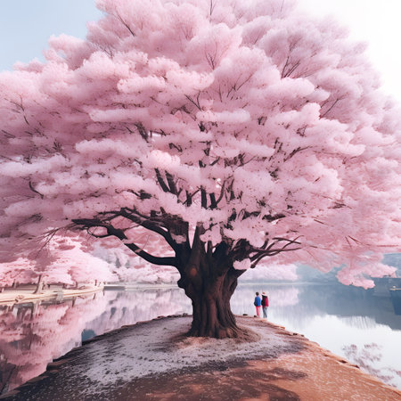 Cherry blossoms in full bloom at Seoraksan National Park, South Koreaの素材