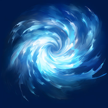 Abstract Blue Vortex Swirl: Glowing Energy Spiral Backgroundの素材