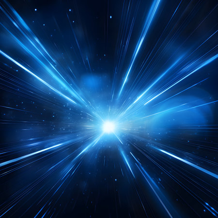 Abstract Blue Light Rays Backgroundの素材