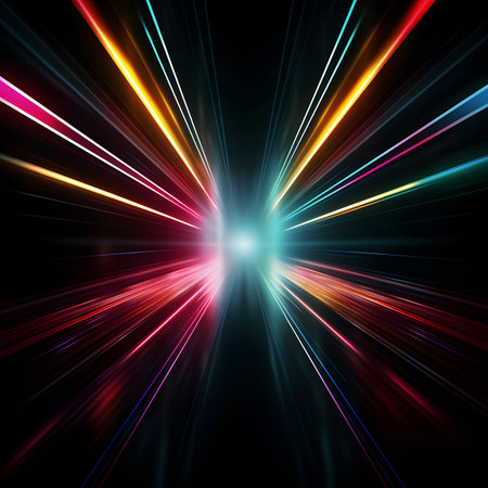 Abstract Colorful Light Rays Speed Motion Backgroundの素材