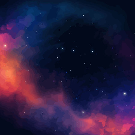 Space background with stars and nebula. Vector illustration for your designのイラスト素材