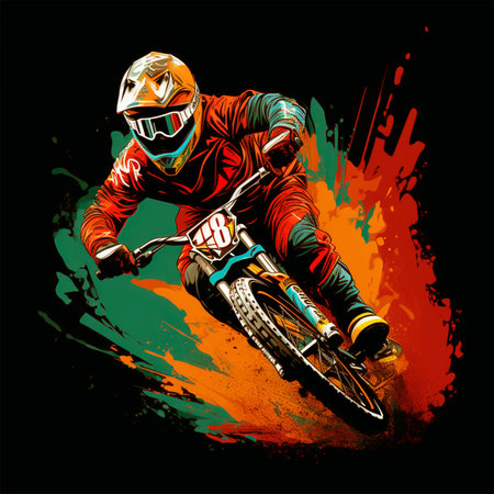 vector bmx extreme graphic illustration