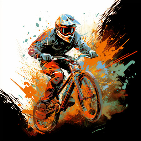 vector bmx extreme graphic illustrationのイラスト素材