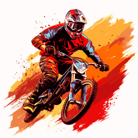 vector bmx extreme graphic illustrationのイラスト素材