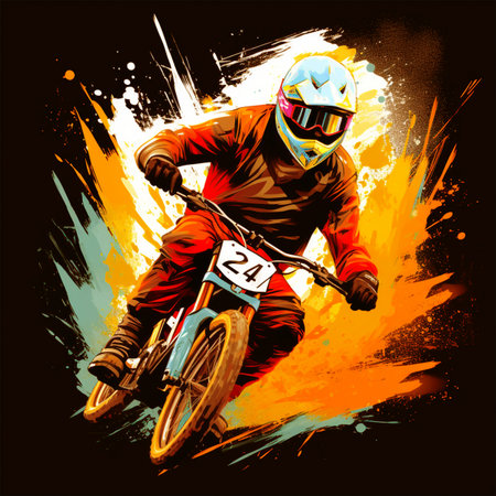 vector bmx extreme graphic illustrationのイラスト素材