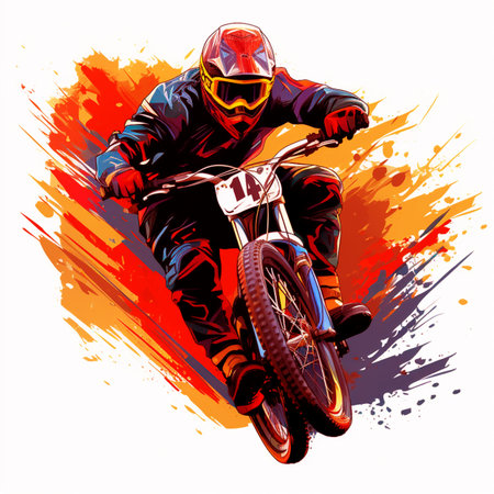 vector bmx extreme graphic illustrationのイラスト素材