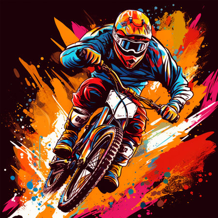 vector bmx extreme graphic illustrationのイラスト素材