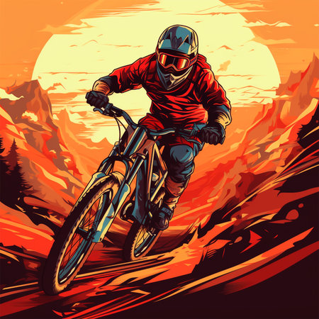 vector bmx extreme graphic illustrationのイラスト素材