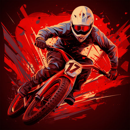 vector bmx extreme graphic illustrationのイラスト素材