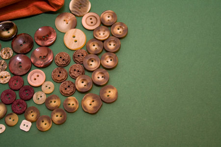 Textile, buttonsの写真素材