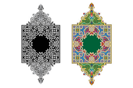 Vintage floral classic calligraphic retro vignette scroll frames ornamental design elements black set isolated vector illustrationのイラスト素材